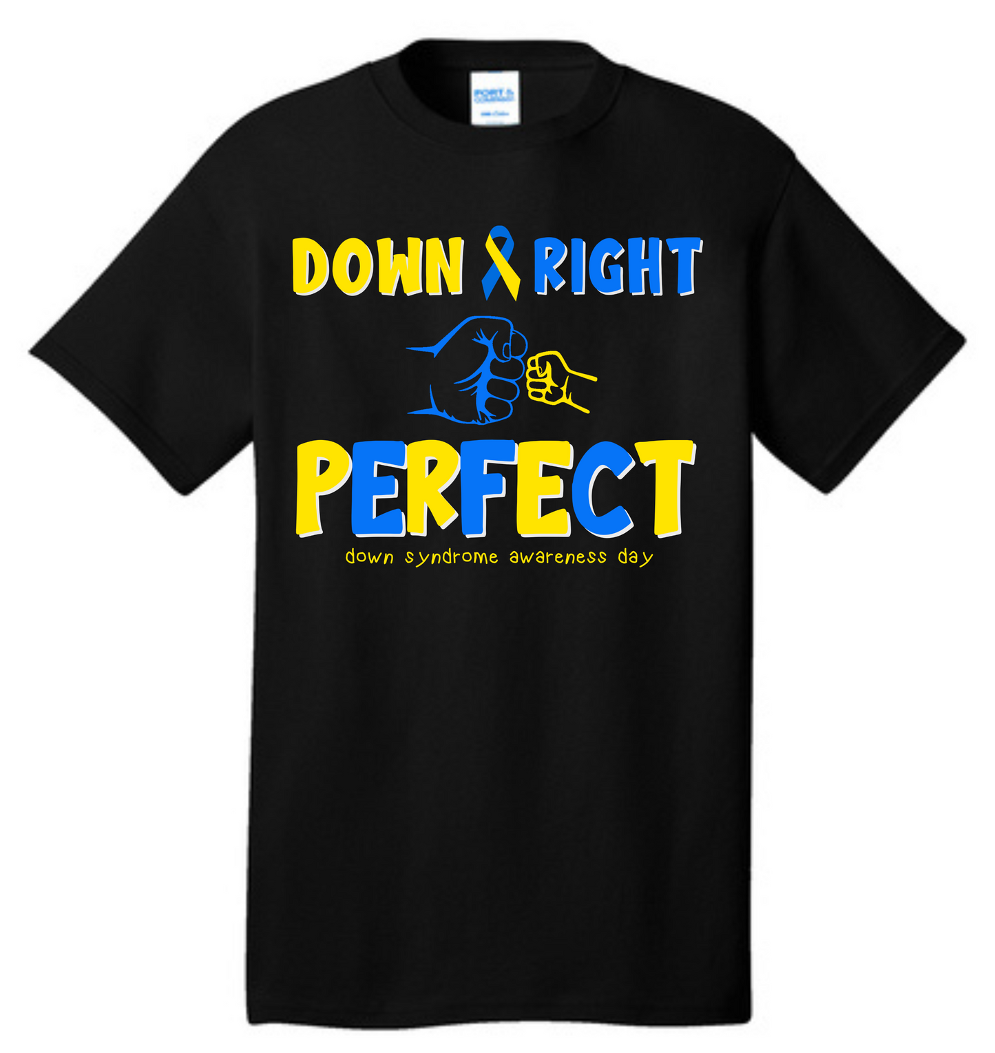 World Down Syndrome Day -Down Right Perfect (T-Shirt)