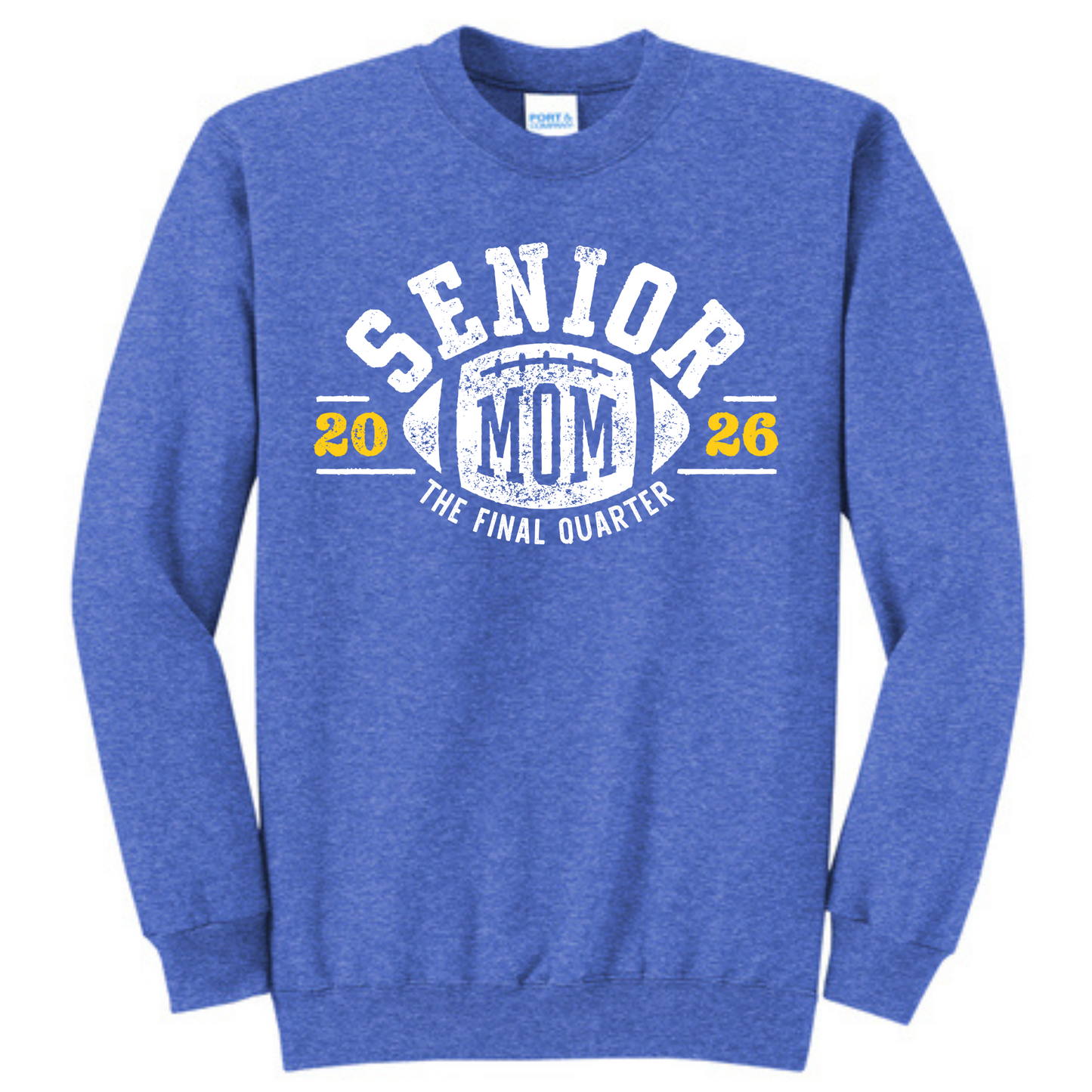 Senior Football Mom Sweatshirt (Two Colors Available)