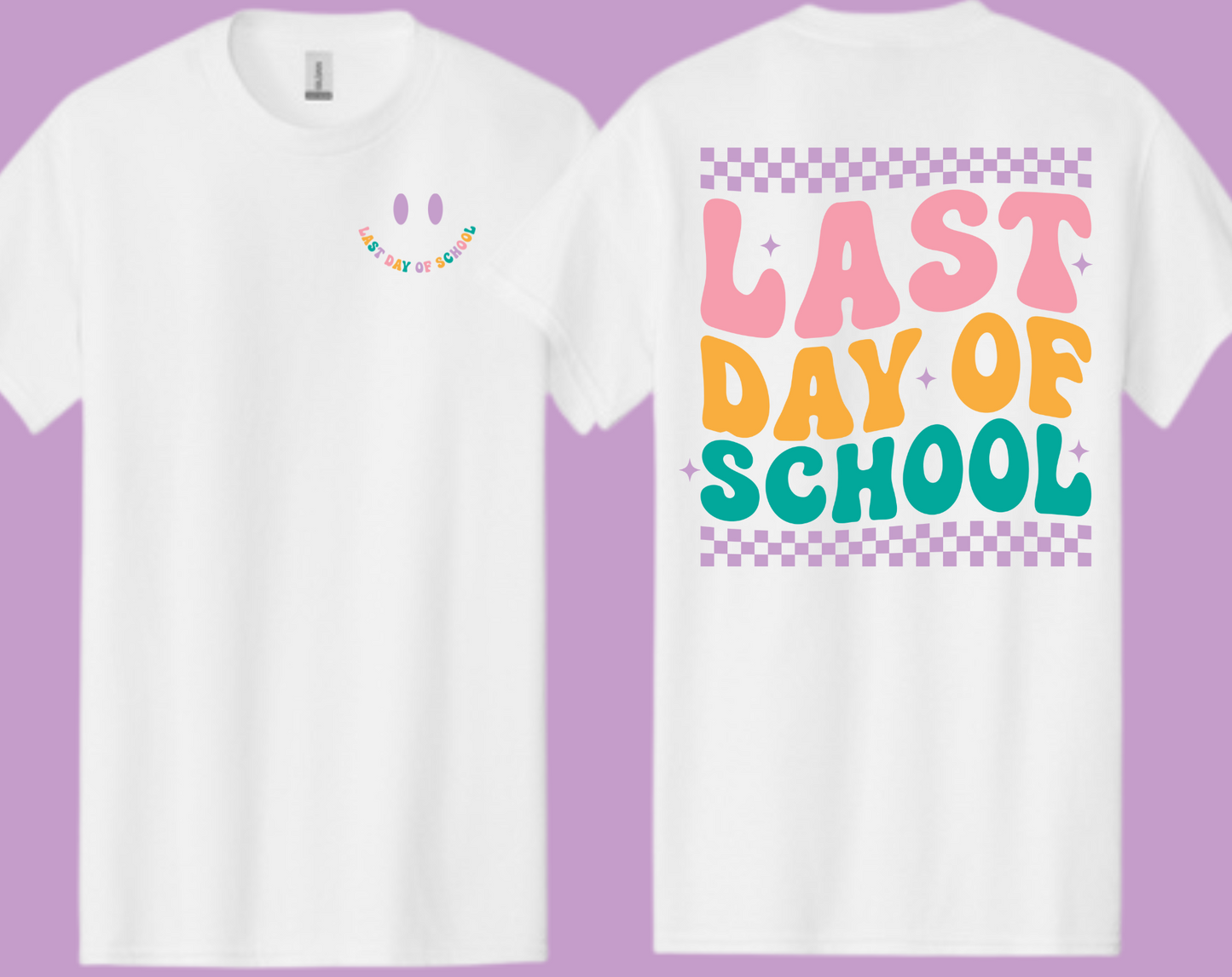 Smiley Face Last Day of School - Retro