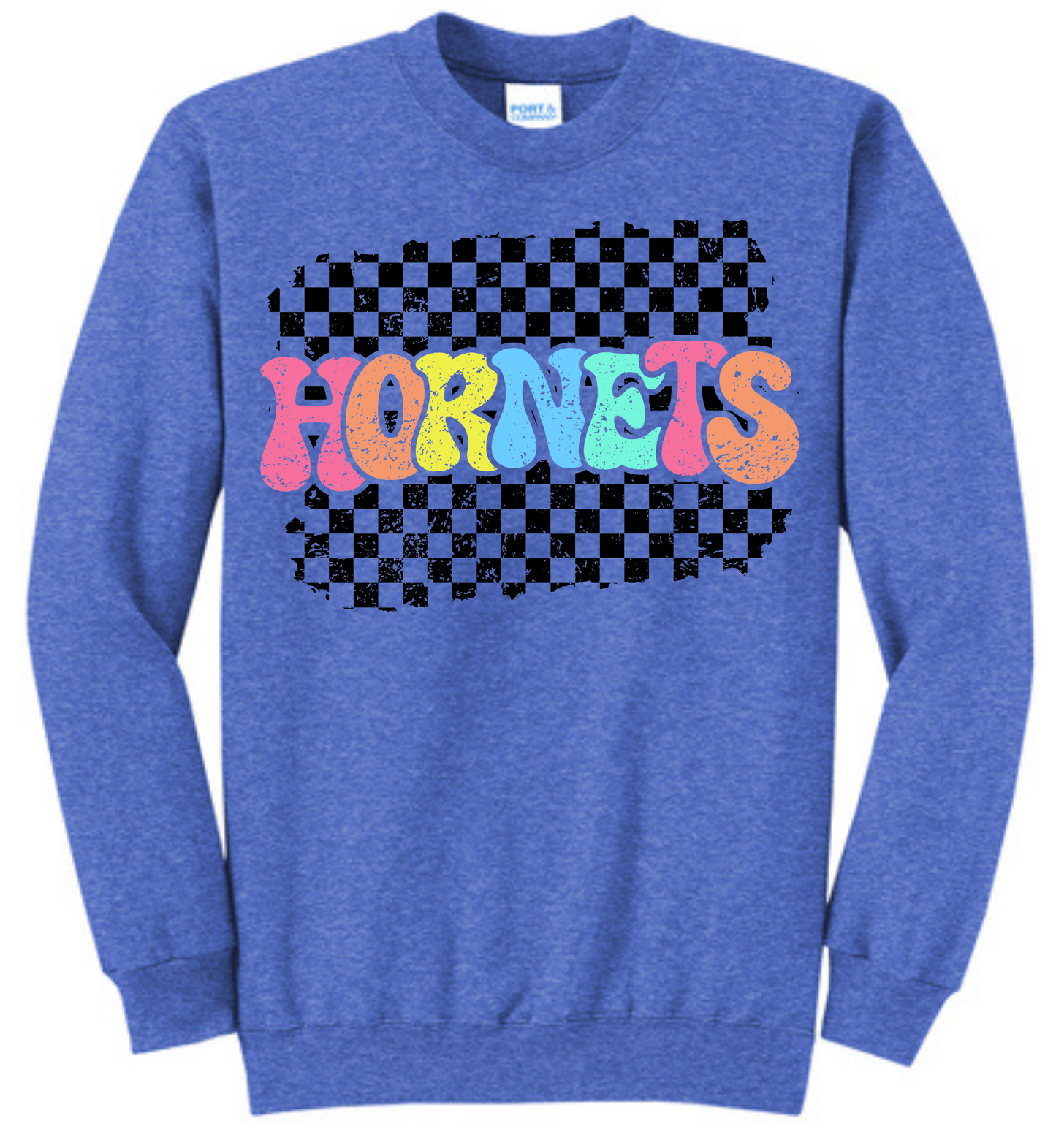 Hornets Bright Colored - Checkered Sweatshirt (Two Colors Available)