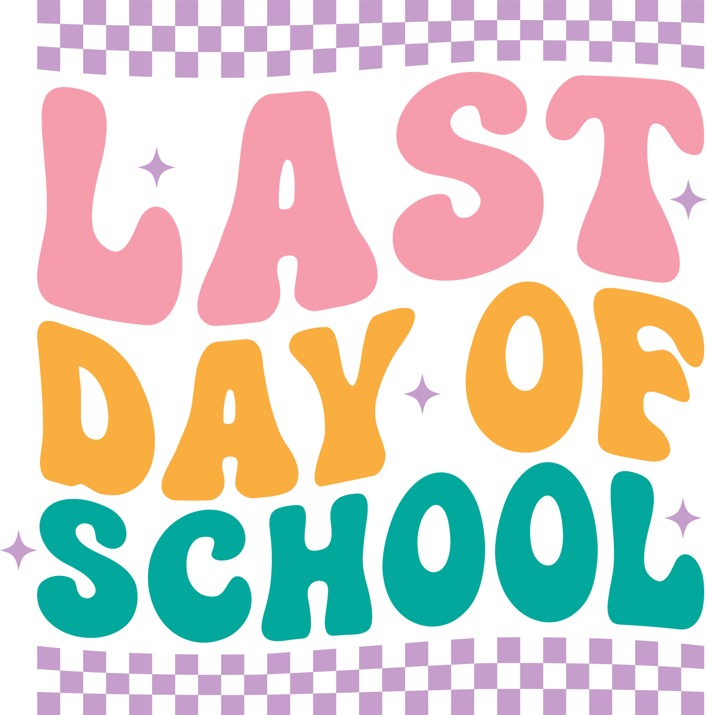 Smiley Face Last Day of School - Retro