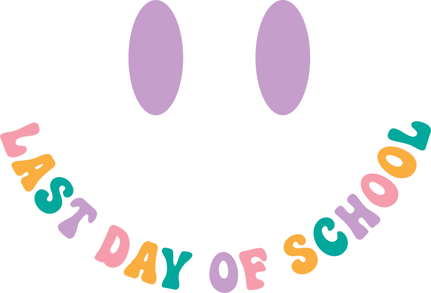 Smiley Face Last Day of School - Retro