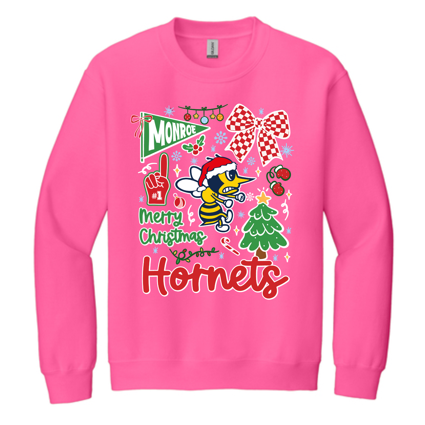 Hornets Christmas Crewneck Sweatshirt! (Available in five Colors!)