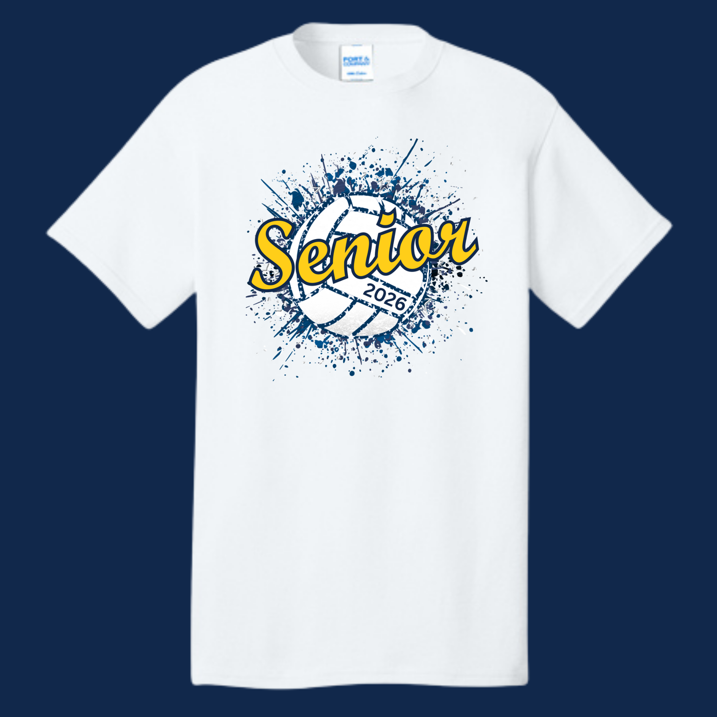 Senior Volleyball Paint Splatter T-Shirt (Available in two colors)