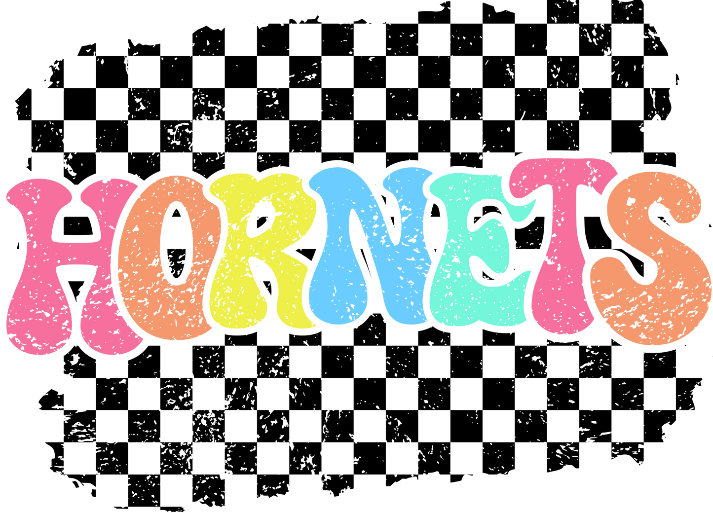 Hornets Bright Colored - Checkered Sweatshirt (Two Colors Available)