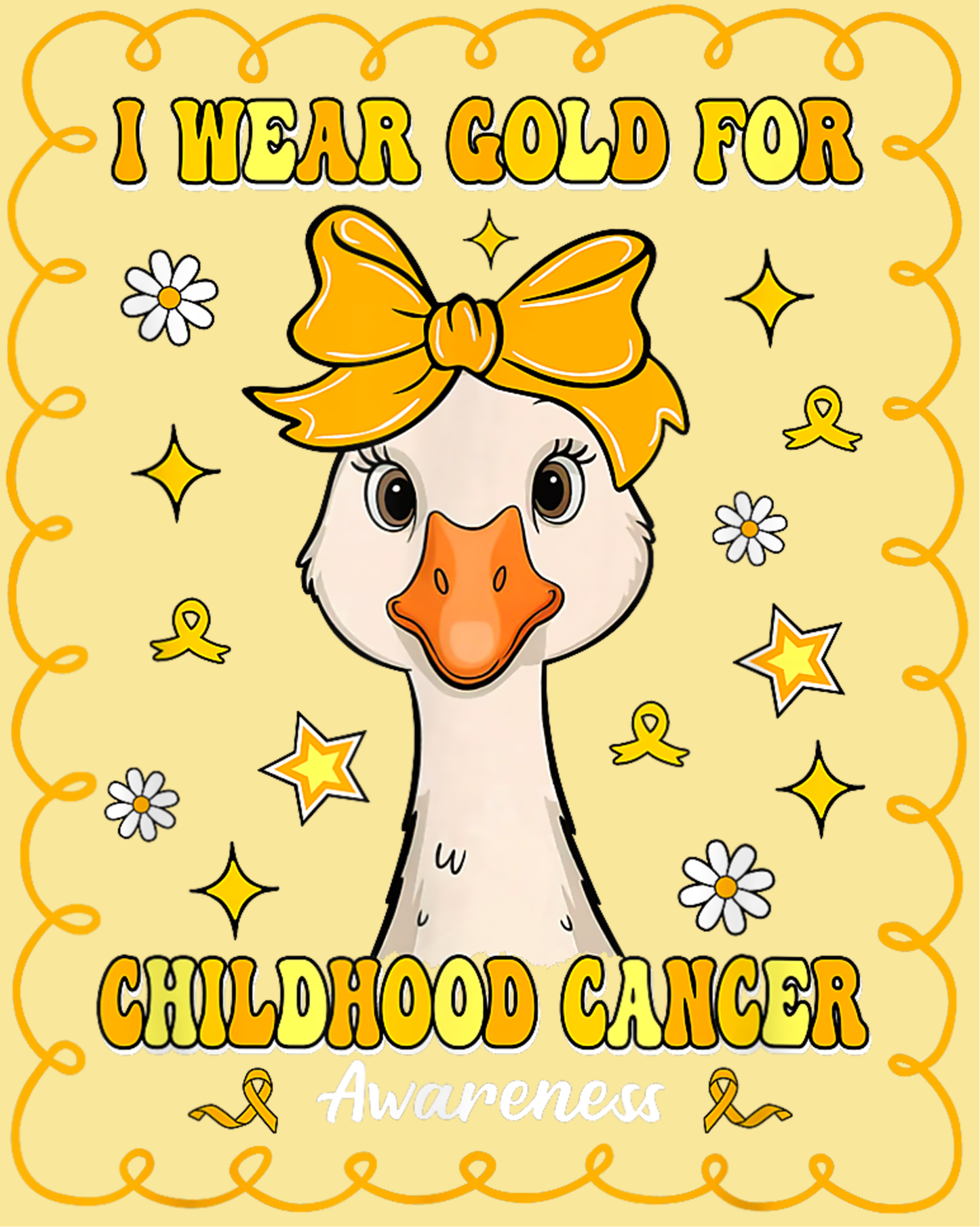 I Wear Gold Childhood Cancer - Duck