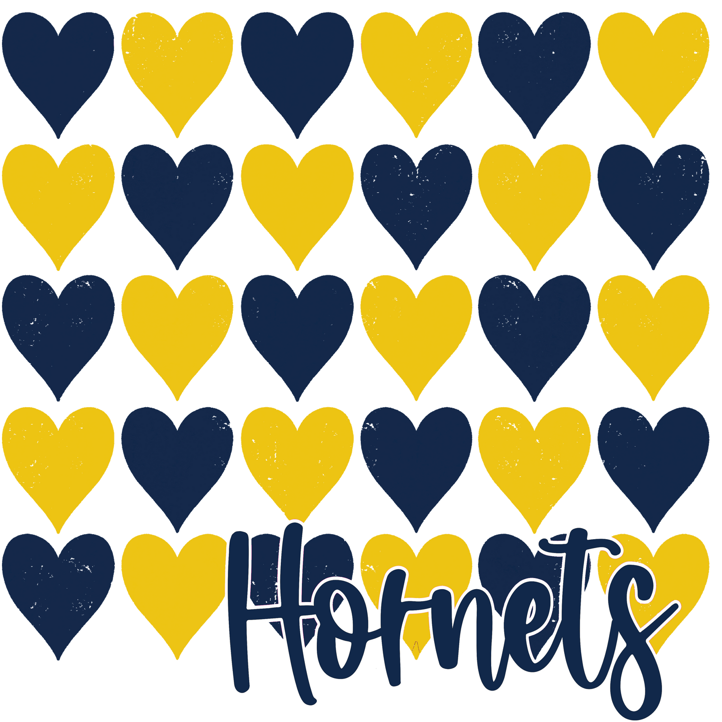 Hornet Hearts - Blue and Gold