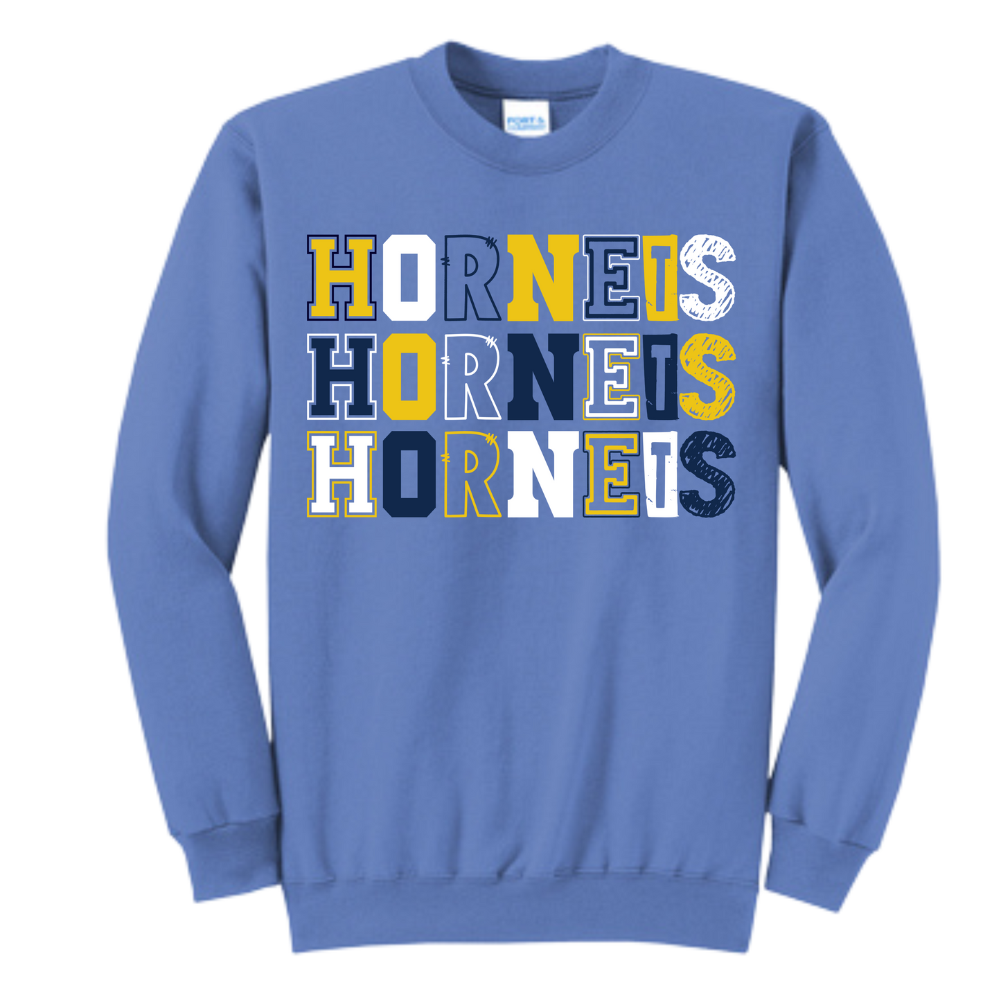 Doodle Block Letter Hornets