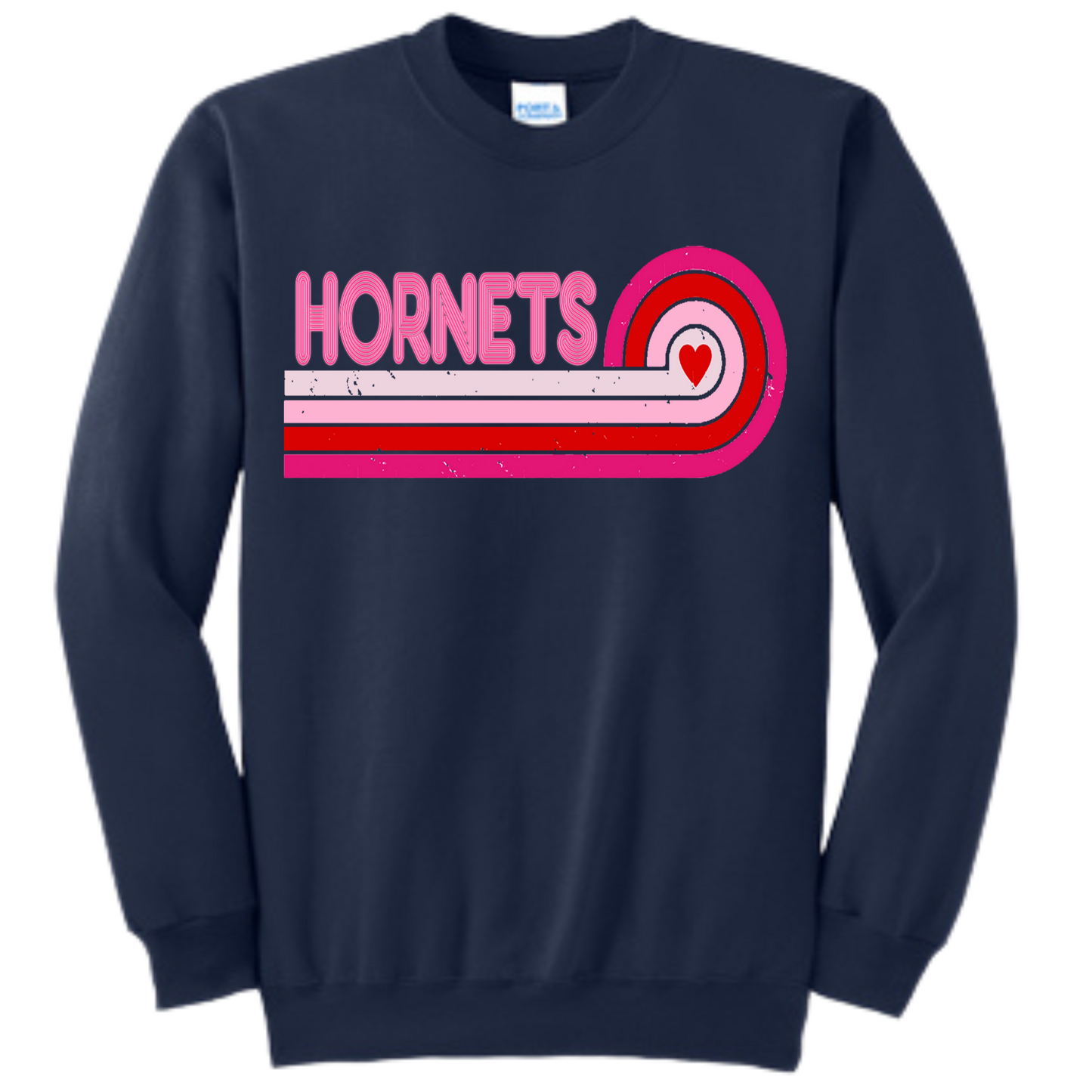 Retro Hornets with Rainbow Heart - Light Pink