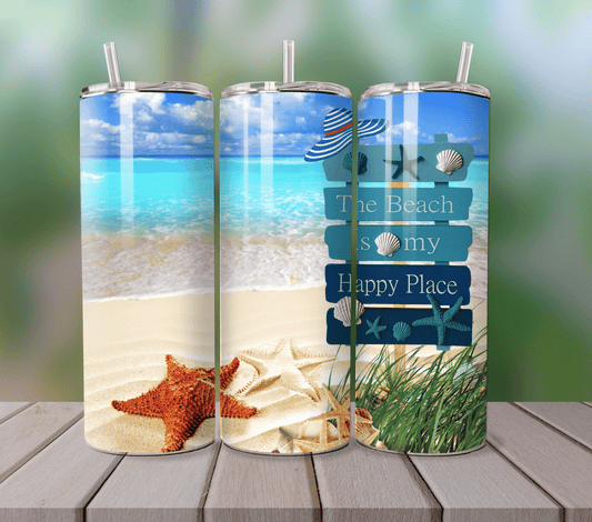 The Beach is my Happy Place Tumbler