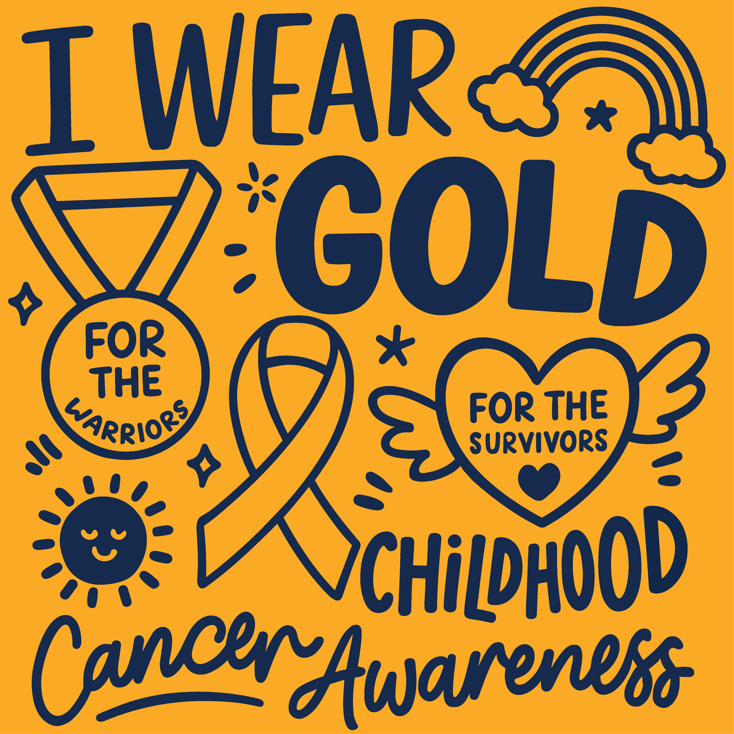I Wear Gold for Childhood Cancer