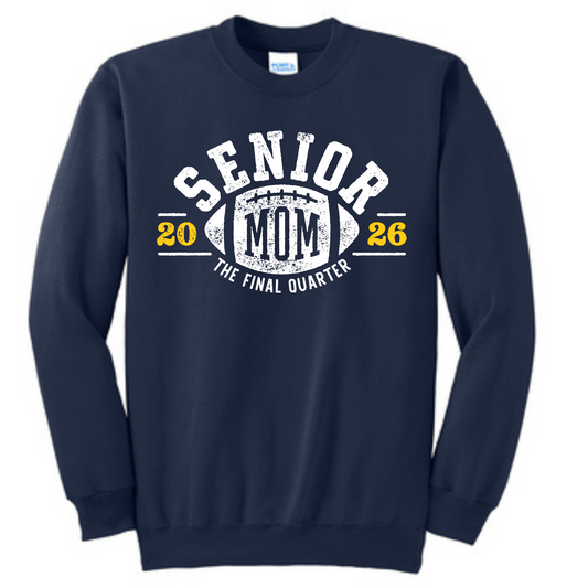 Senior Football Mom Sweatshirt (Two Colors Available)