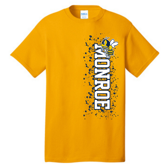 Monroe Hornets Gold Sideways T-Shirt