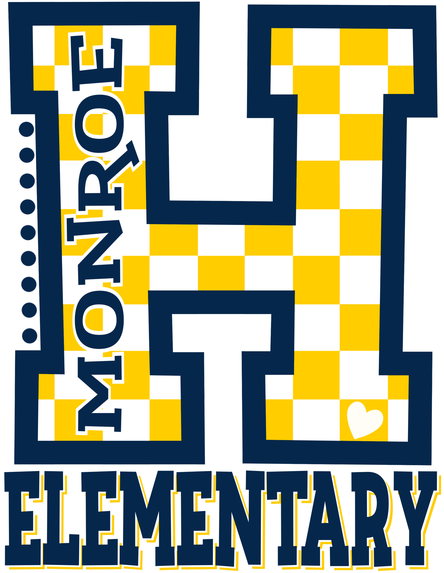 Checkered "H" Monroe Elementary T-Shirt