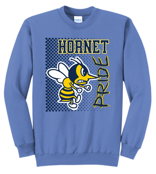 Polka Dot Hornet Pride Crewneck Sweatshirt (Available in three colors)