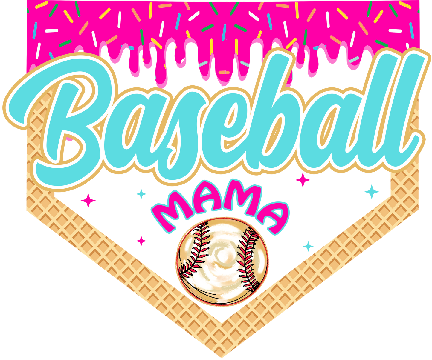 Ice Cream Baseball Mama Tank