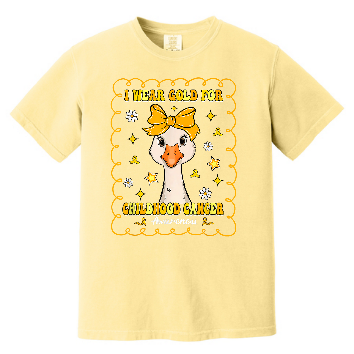 I Wear Gold Childhood Cancer - Duck