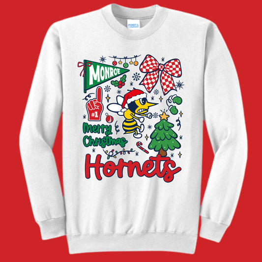 Hornets Christmas Crewneck Sweatshirt! (Available in five Colors!)