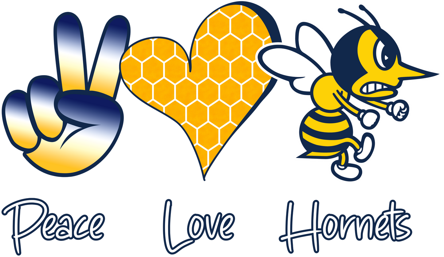 Peace Love Hornets Hat (Available in 3 colors)
