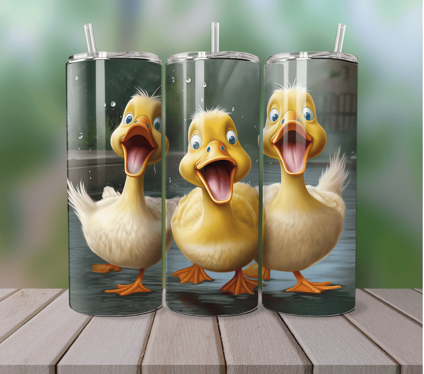 Raining Ducks With Umbrellas Tumbler