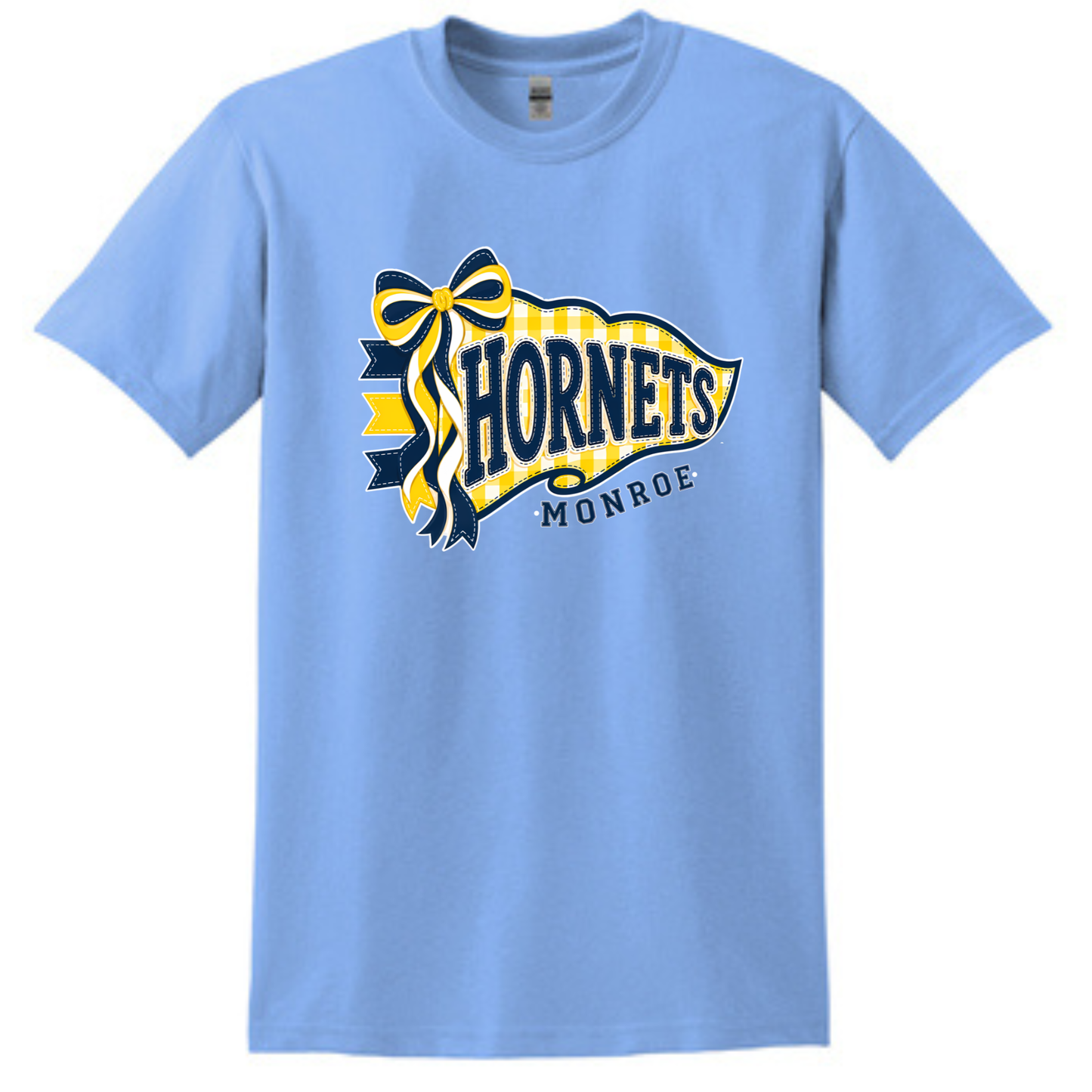 Monroe Hornets Bow & Flag Tee - Available in two colors!