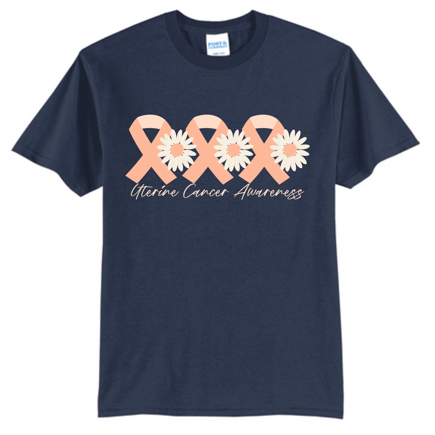 Uterine Cancer - Ribbon and Daisies (Available in Two Colors)