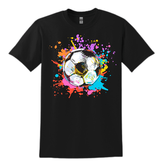 Soccer Ball Bright Neon Colors