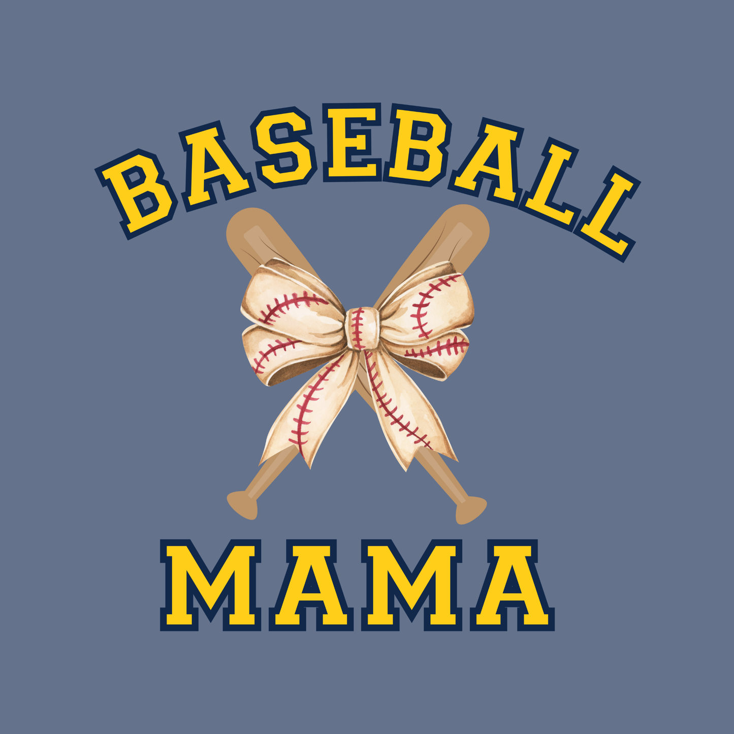 Baseball Bat and Bow Mama Hat