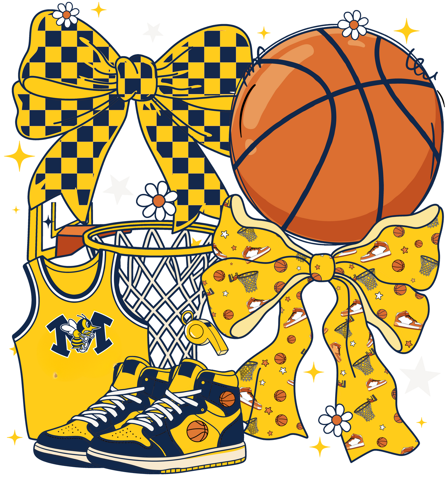 Basketball Bow Crewneck