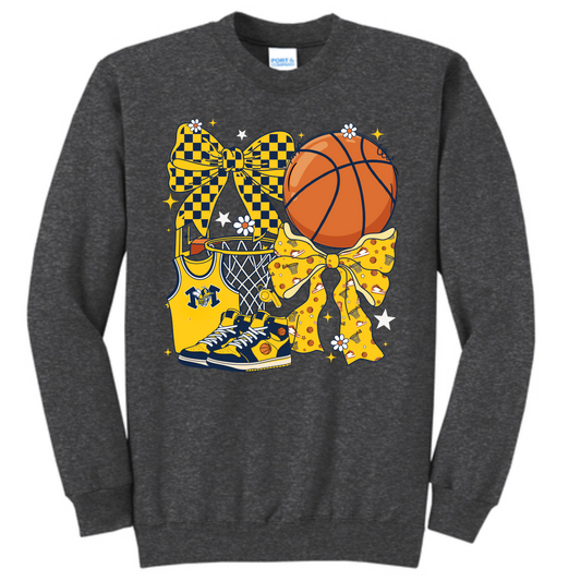 Basketball Bow Crewneck