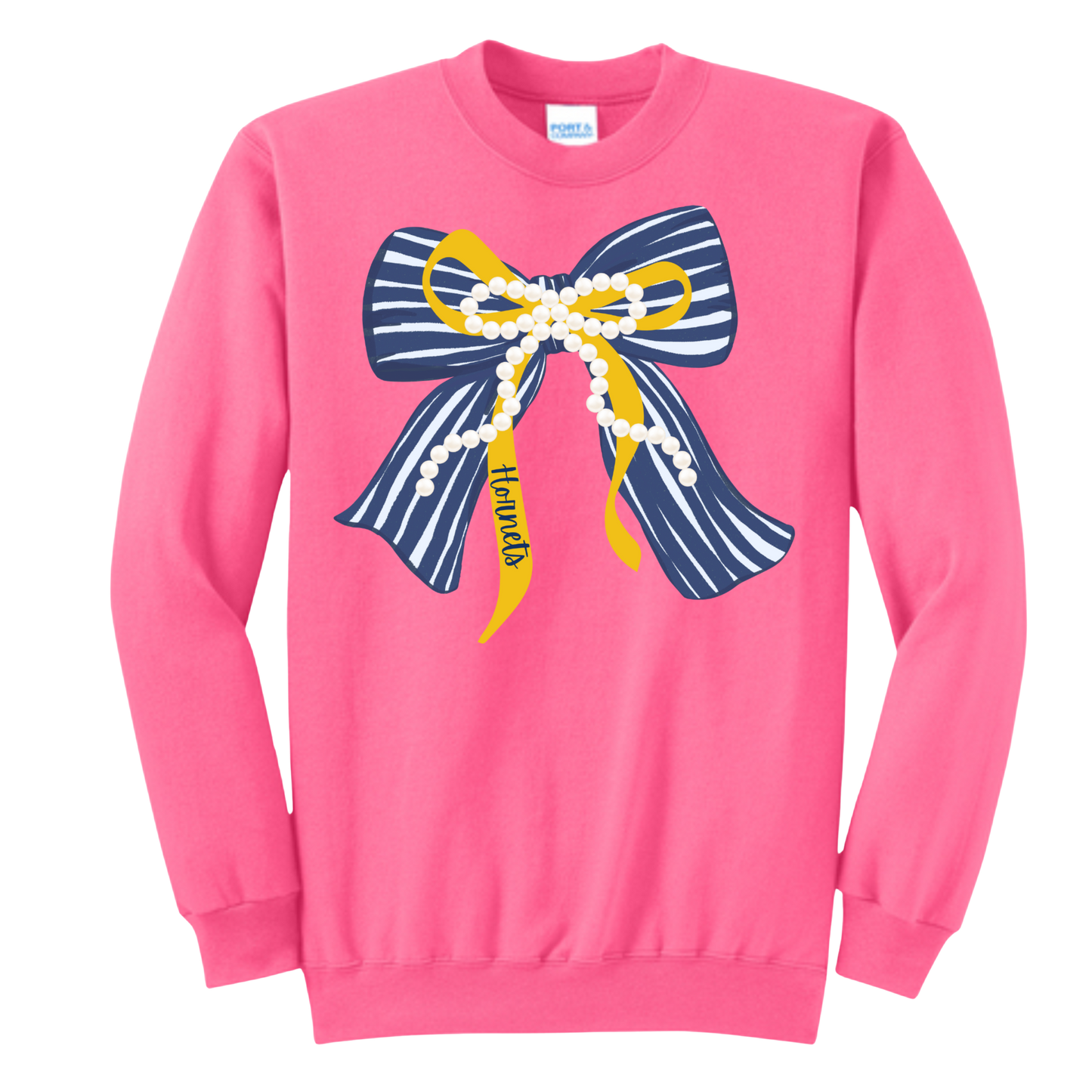 Bows and Pearls Crewneck Sweatshirt (Three Colors Available - see NOTE under description)