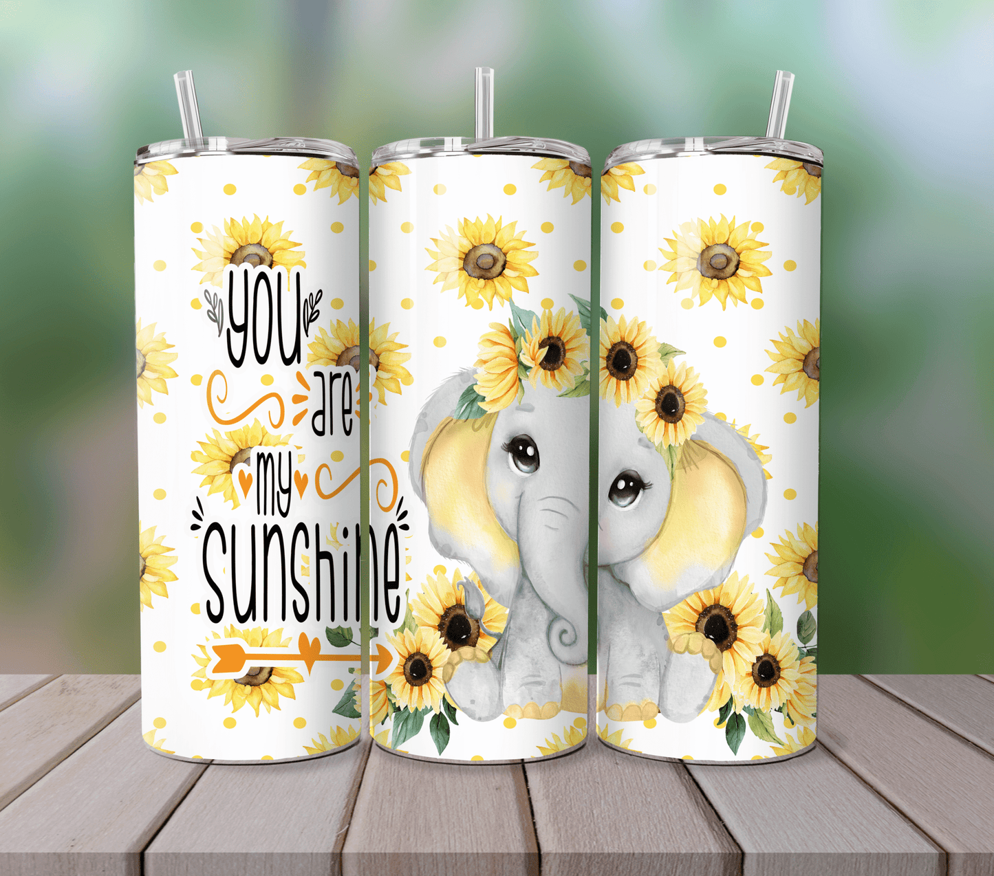 Elephant You Are My Sunshine Tumbler