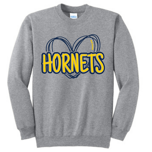 Hornets Heart Crewneck Sweatshirt