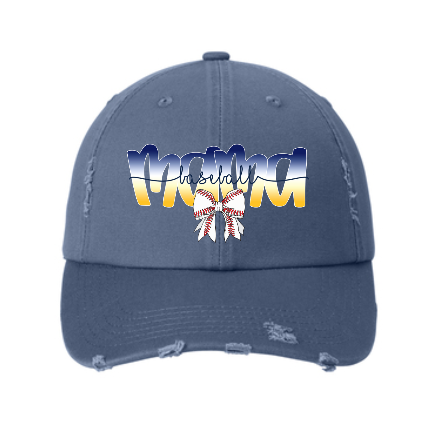 Ombre Baseball Mama with Bow