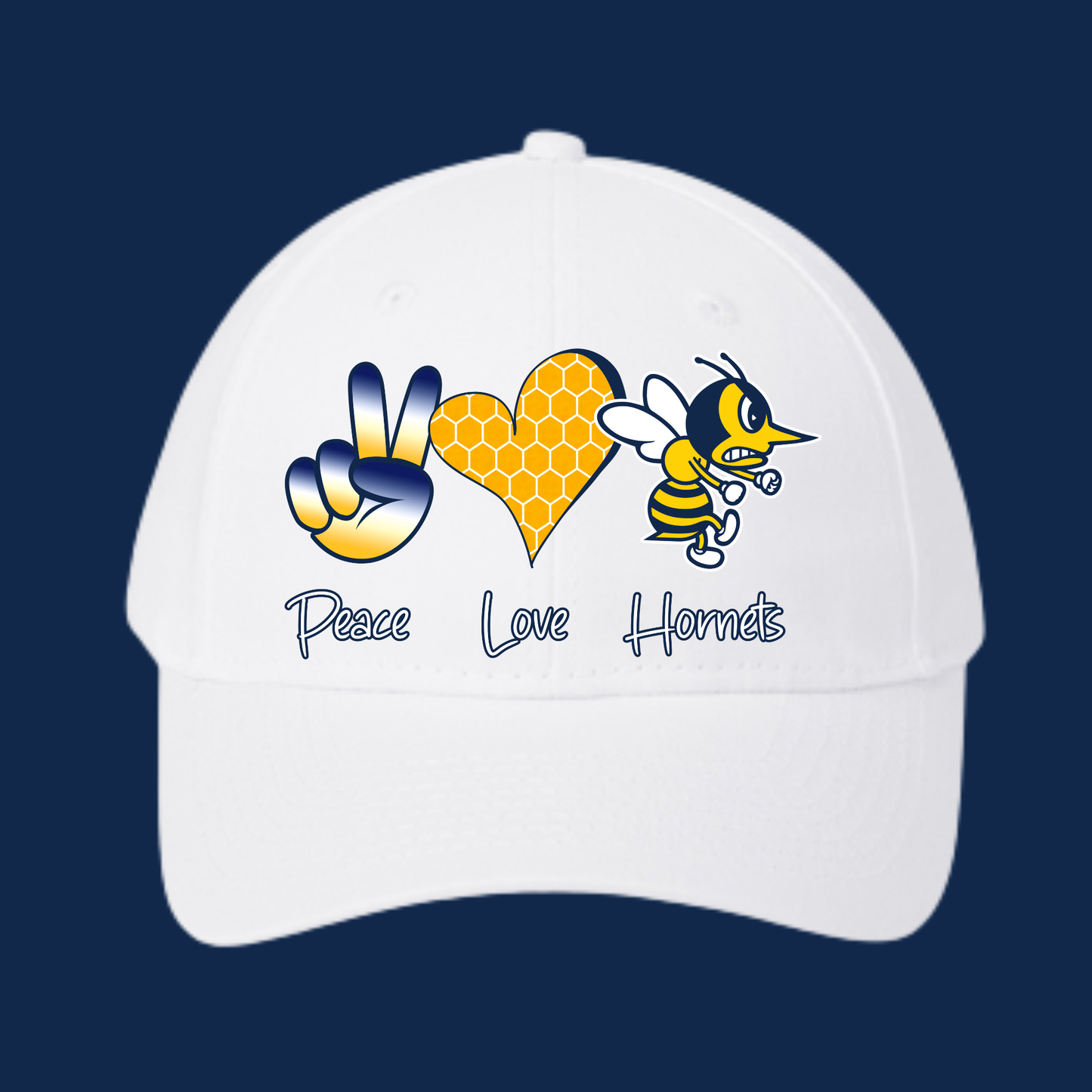 Peace Love Hornets Hat (Available in 3 colors)
