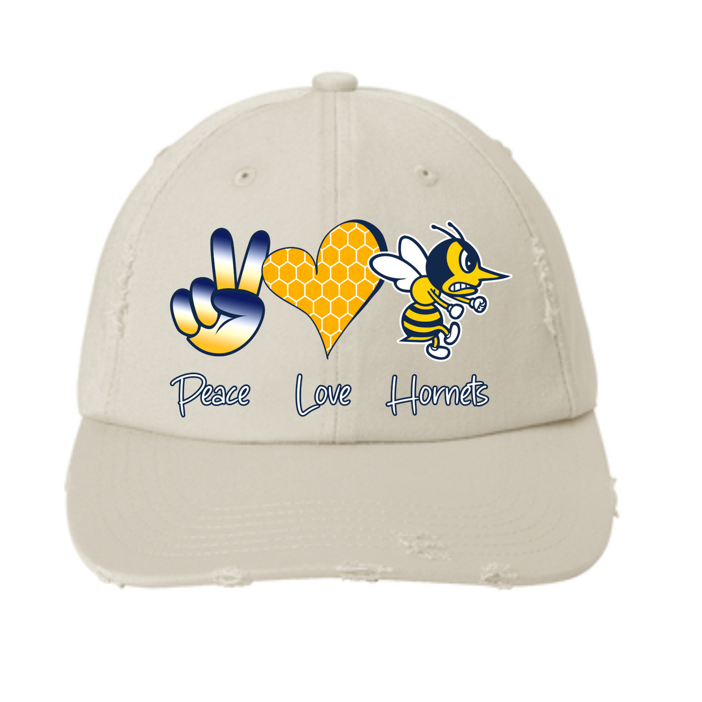 Peace Love Hornets Hat (Available in 3 colors)