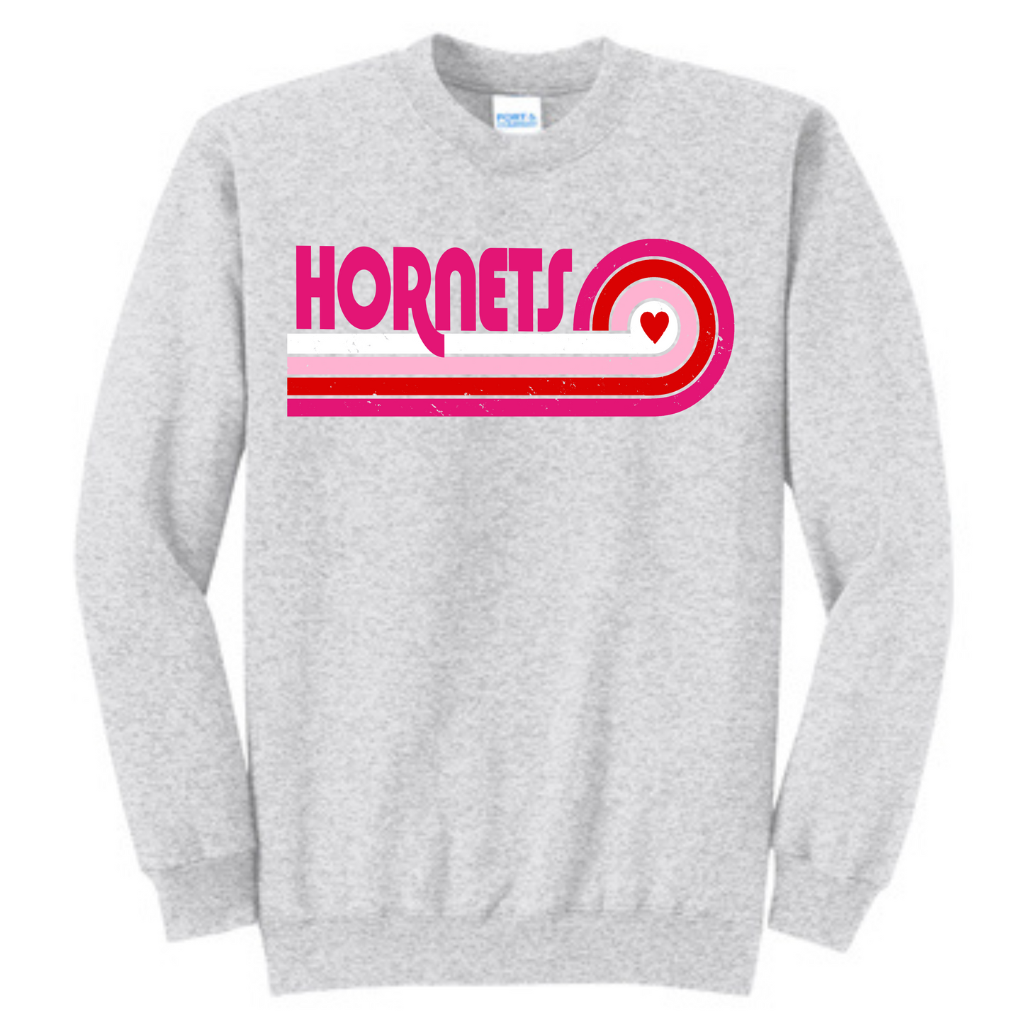 Retro Hornets with Rainbow Heart - Dark Pink