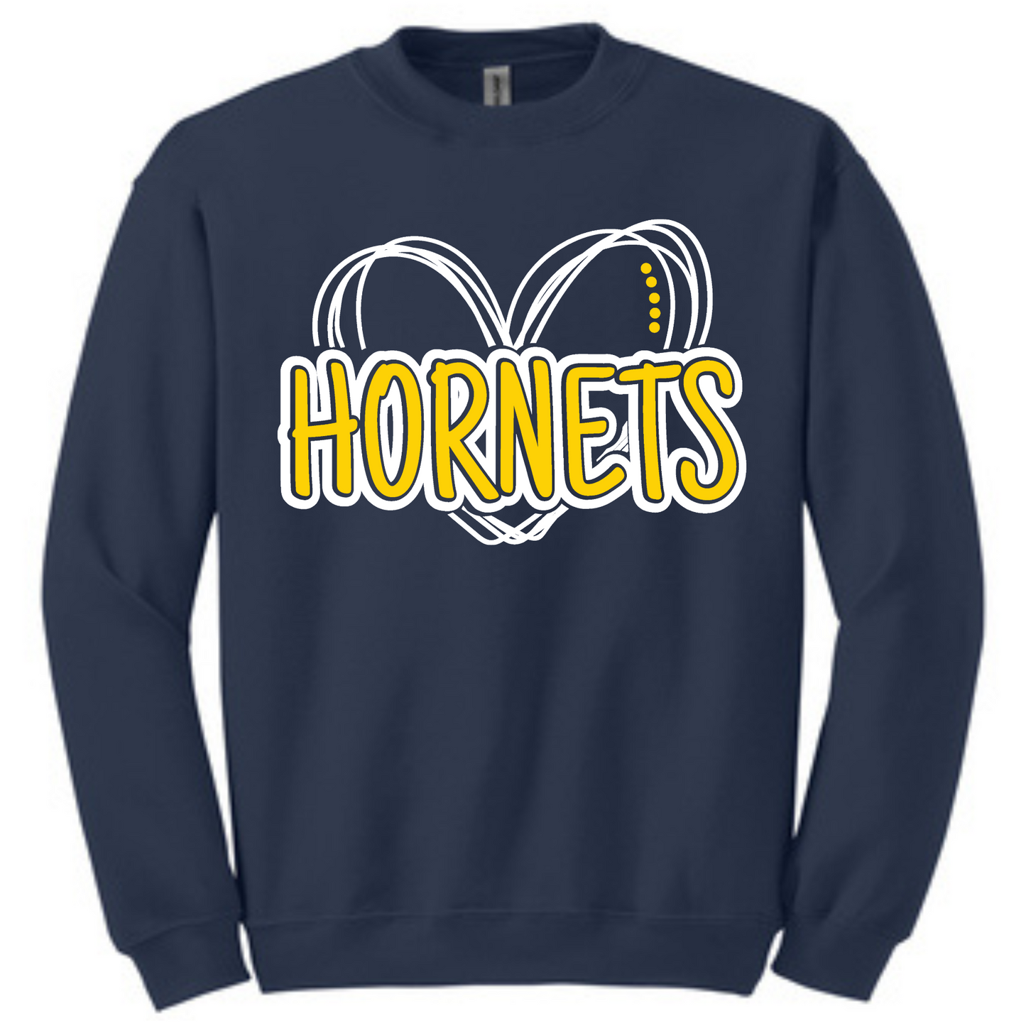 Hornets Heart Crewneck Sweatshirt