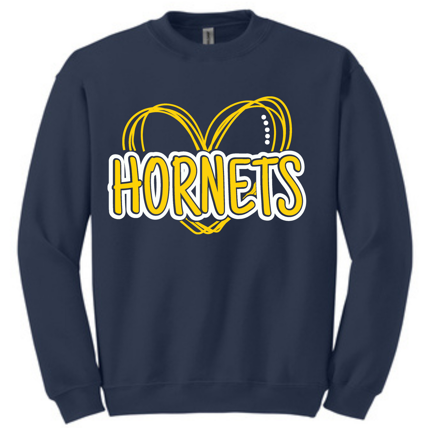 Hornets Heart Crewneck Sweatshirt